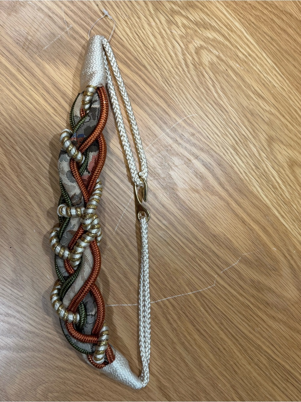 Vintage 1980s Motion East Woven Rope Statement Belt